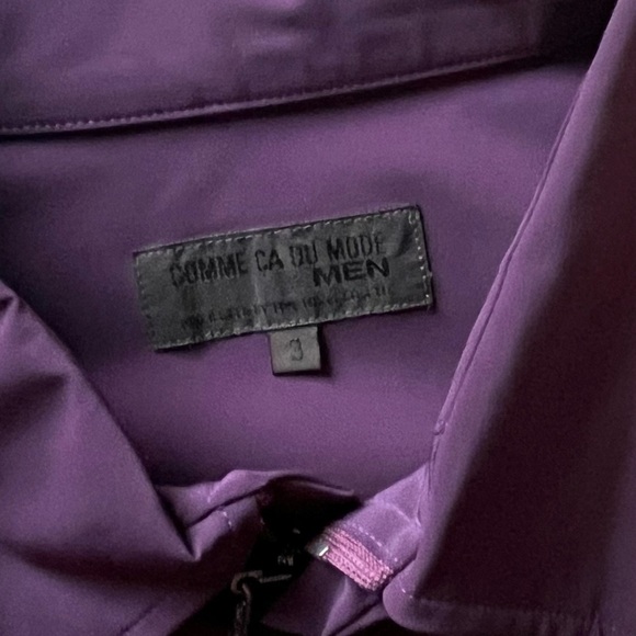 Comme Ca du Mode formal shirt. Plum Purple. Size 3 - Picture 5 of 10